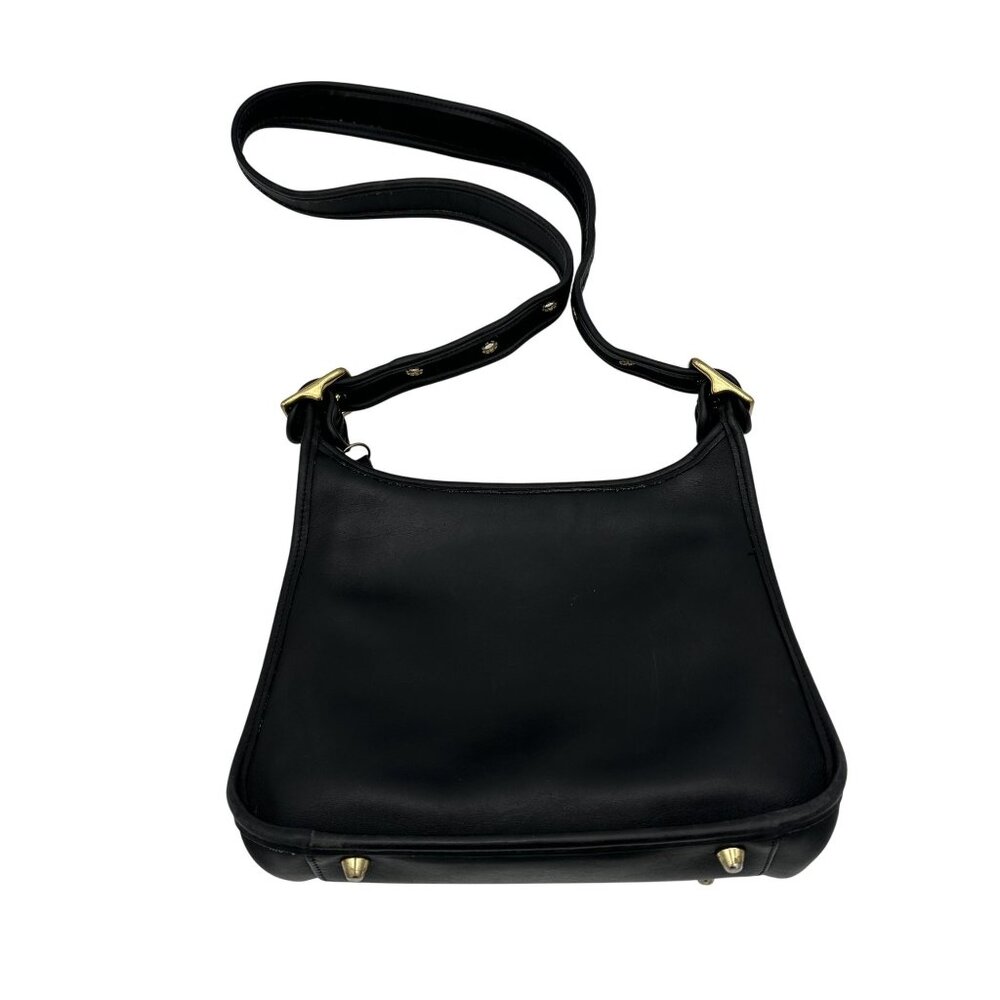 Coach Vintage Legacy Zip 9966 Black Leather Crossbody Shoulder Bag